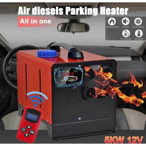 Car Heater 12V24V5KW Auxiliary Heater In Electric Heaters All In One Air Diesels Parking Heater LCD Screen Switch Remote Control
