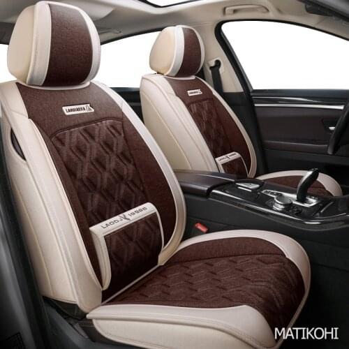 MATIKOHI flax car seat covers For toyota avensis t25 wish prado 120 150 corolla prius 20 land cruiser 100 camry 40 50 car seats