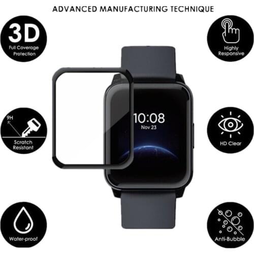 2pcs full Screen Protector Cover 3D Curved Anti-Scratch compatible with Realme watch 2 Guard For Realme watch 2 Pro
