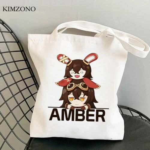 Genshin Impact shopping bag shopper tote eco bolsa reusable handbag bag sacola ecobag boodschappentas bolsa compra grab