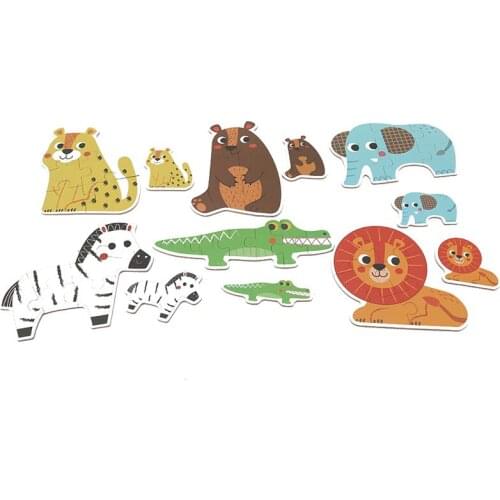 Hot Selling Animal Cute Cartoon Puzzles Baby Early Education Flat Puzzle Montessori Toy Wooden Puzzles For Children