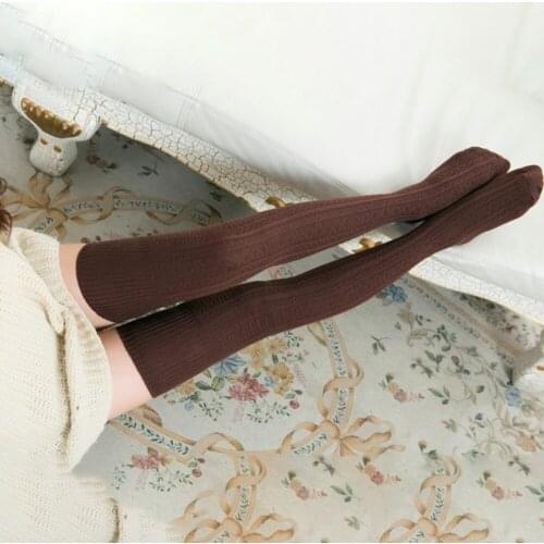 Cotton Knee Socks Women Thigh High Over The Knee Stockings For Ladies Girls 2021 Warm Long Stocking Sexy Medias