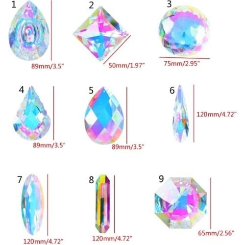 Colorful Crystal Chandelier Drops Pendants Prisms Hanging Glass Prisms Suncatcher Home Car Decoration