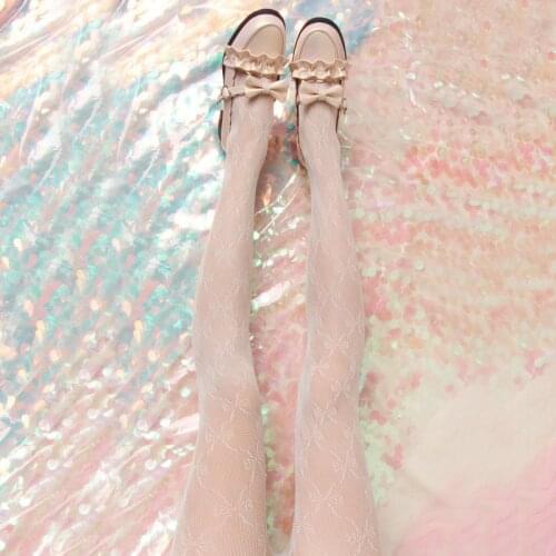 Shengrenmei Lolita Tights Sexy Women Lingerie Club Party Wear Stockings Cute Girls Japanese High Students Pantyhose White Color