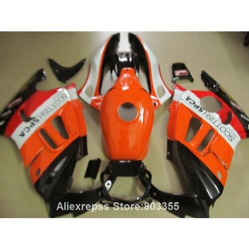 Bodywork kit for HONDA CBR600 f3 96 95 cbr 600 ( Orange + black Fairings ) fairing kit 1995 1996 custom decal xl101