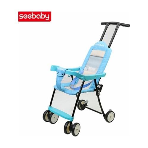 Seebaby Lightweight Folding Baby Stroller Children Can Travel Ultra Breathable Portable Four-wheel Cart Manufacturers
