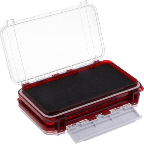 Multifunctional 2 Sided Tackle Box Fly Box Nymphs Flies Hooks Rings Case Fishing