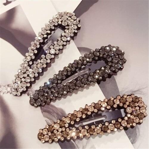 Fashion Shiny Rhinestone Elegant Bb Clip Hairpin Women Girls Hair Clip Pin Barrettes Accessories Hairclip Hairgrip Headdress