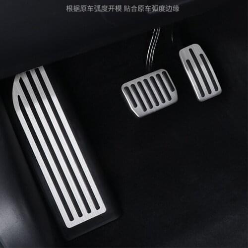 Aluminum alloy Foot Pedal For Tesla Model 3 Accelerator Gas Fuel Brake Pedal Rest Pedal Pads Mats Cover Accessories Car Styling