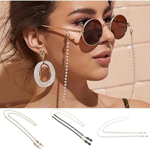Glasses 2021 Faux Pearl Wear Resistance Eyeglass Chain Alloy Anti-lost Lightweight Chain for glasses