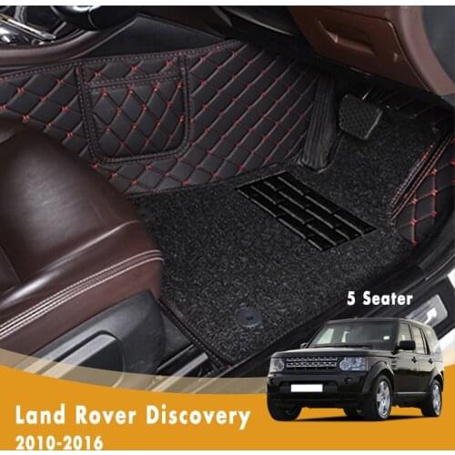 RHD Luxury Double Layer Wire Loop Car Floor Mats For Land Rover Discovery 2010 2011 2012 2013 2014 2015 2016 (5 seats) Auto Rugs