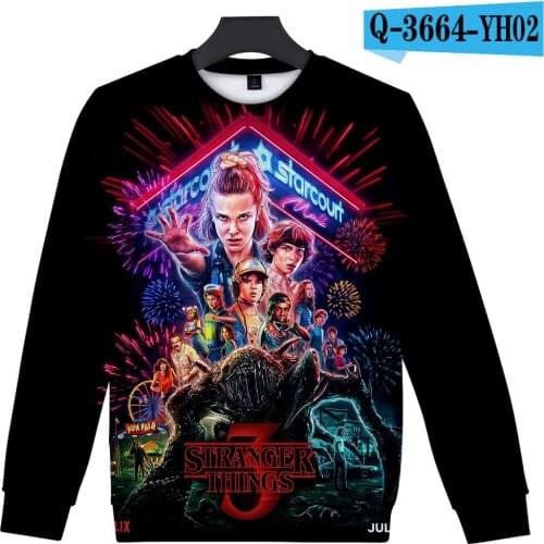 Warm Hot Koop Kleding Print TV Stranger dingen Hoodies Mannen Herfst Winter Hoge Kwaliteit Creatieve Fash Plus Size