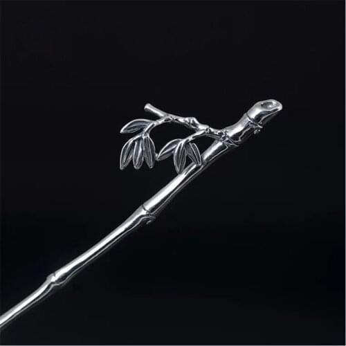 Original Design New Classical Retro Bamboo Hairpin Hairpin Headdress Step Shaking Hairpin Ladies Exquisite Silver Jewelry
