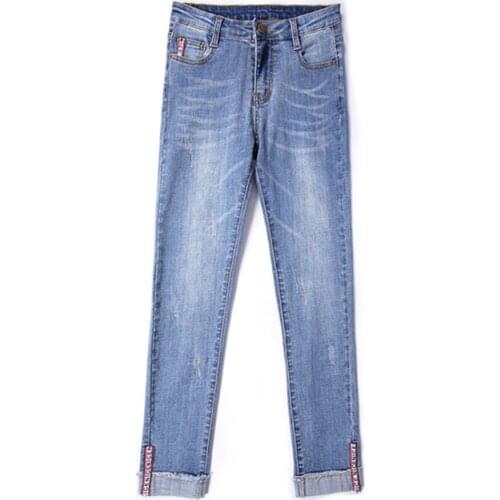 AIYANGA Elastic Denim Jeans For Women 2019 Spring Summer High Waist Slim Skinny Pants Female Chic Pencil Trousers