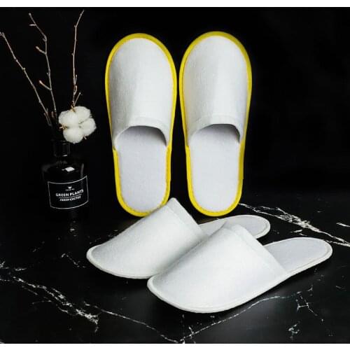 Disposable Slippers Hotel Close Toe Slides Non-slip Travel Indoor Guest Slipper Light Portable Breathable Soft Flat Shoe 10 Pair