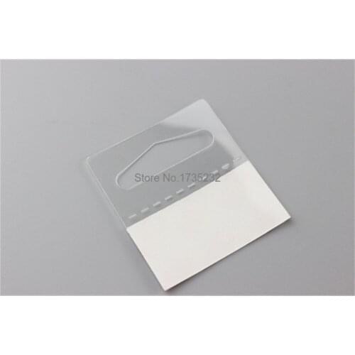 100pcs 45*45mm Bulk Hang Tabs Delta Slotted Self-adhesive plastic Merchandise Package Box Bag PET PVC Hangers Peghook