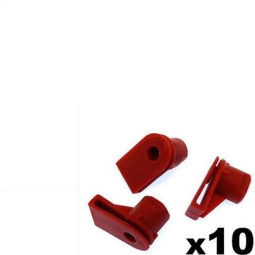 10x For BMW Red Plastic Grommet Nut for Screws- X1 & 1-Series Centre Console Clip