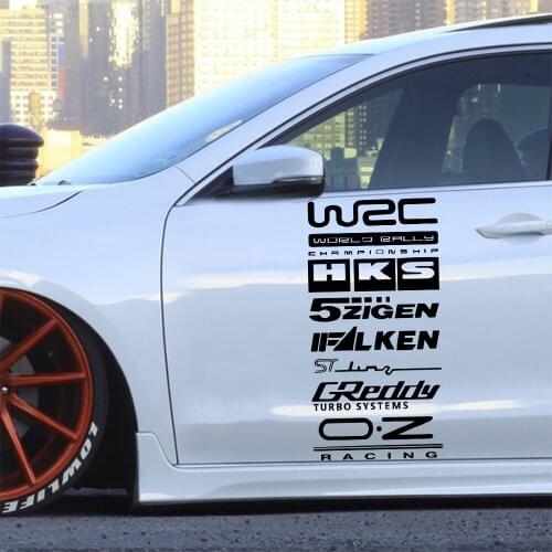 2 Sets Car Styling and Decals Off Road Suspension Sponsor System Racing Auto Side Body Door Enginer Hood Decorate Stickers