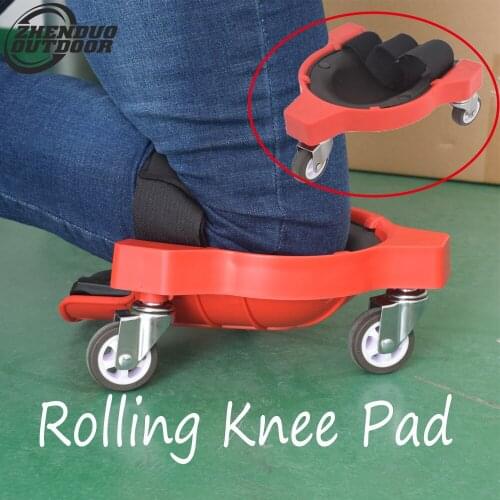 Convenient and labor saving Rolling Knee Pad with universal wheel for woodworking