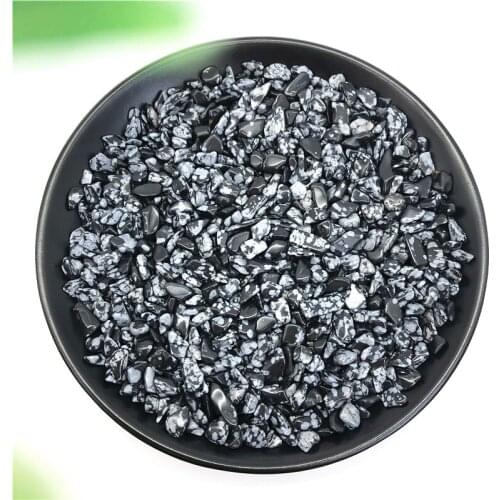 50g 3 Sizes Natural Snowflake Obsidian Crystal Gravel Gemstone Crystal Stones Mineral Specimen Natural Stones and Minerals