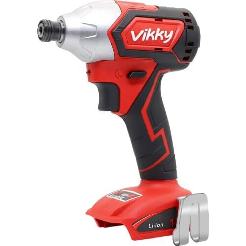 Vikky Rechargeable Impact Screwdriver, 18 V, Brushless Cordless 4 Speed, Auto Stop, LED Light, Forward and Reverse Switch