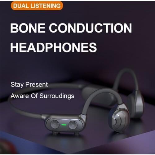 For Bluetooth Headset Bone Conduction Wireless Sports Headphone Headset Stereo Hands-free With Microphone For Running Sporting