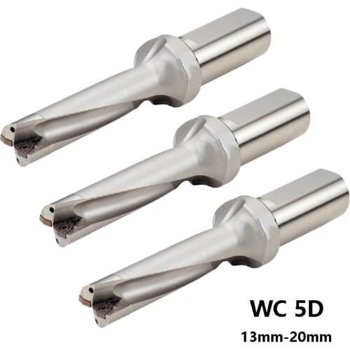 BEYOND U Drill 5D WC C25 Indexable Insert Drill Bit Tool Lathe Metal Drilling Tools for Insert 13mm 14mm 17mm 20mm WC03