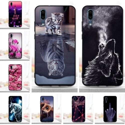 For Huawei Honor 6A 7x 9 View 10 Case Silicone Paint Colored Patterned Cover For Huawei P 20 Lite Y 3 2017 Y 6 2017 Case Cover