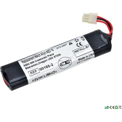 For Welch Allyn 00185-2 7919-2 8000-0807-01 B11387 Welch Allyn AED 10 LIFEQUEST POWERSTICK 2 Interstate Batteries AMED0027