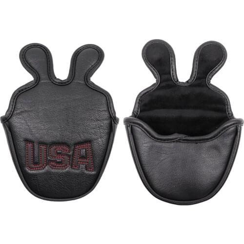 Double Flap Golf Mallet Putter Head cover USA Design Premium Leather Putter Cover with Magnetic Closure