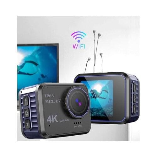 4K Ultra HD Mini Action Camera 10m Waterproof 4k Sports Camera Dash Cam Video Record Camera Action Camera 4K Action Cam With TF