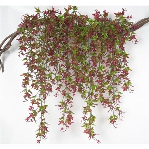 78cm Simulation Plant 5 Forks Artificial Plants Vine Fake Sweet Potato Leaves Rattan Hanging Home Wall Garden Decoration