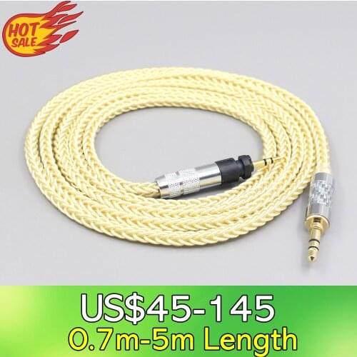 LN00764 8 Core Gold Plated Palladium Silver OCC Cable For Shure SRH840 SRH940 SRH440 SRH750DJ Philips SHP9000 SHP8900 Headphone