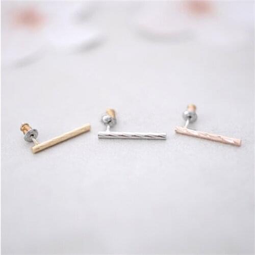 Fashion Twisted Wired Bar stud earrings zinc alloy stud earring for women