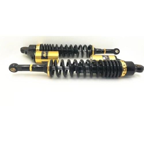 New 420mm 430mm 440mm Motorcycle 8mm Spring Shock Absorber for Honda Suzuki Yamaha Kawasaki ATV Black + white