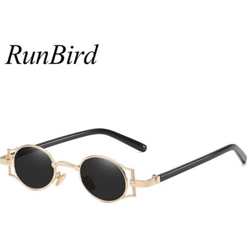 Small Round Steam Punk Sunglasses Men Vintage Alloy Frame Circle Glasses for Women Fashion Street Light Eyeglasses UV400 5459
