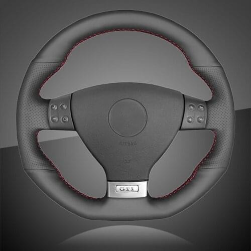 Auto Braid On The Steering Wheel Cover for Volkswagen VW Golf GTI 5 (V) Golf R32 Scirocco Passat Variant Car Braiding Covers