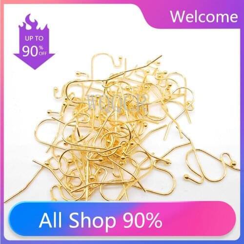 Wholesale Earrings Found Jewelry Design 500 PCS 18K Gold Jewelry Ear Line Ball Hook DIY Handmade Jewelry Accessories