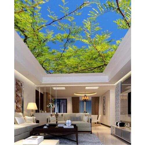 Mural 3d wallpaper Tree sky ceiling Custom photo wallpaper 3D stereoscopic ceiling Home Decoration 3d wallpaper mural