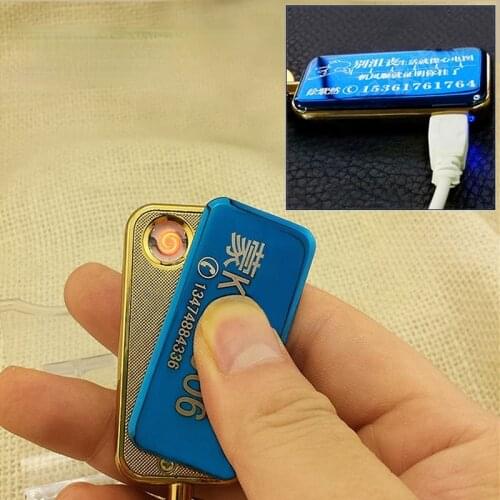 Blue Ice Rechargeable Lighter Personality Creative Windproof Car Keychain Cigarette Lighter Briquets Et Accessoires Fumeurs