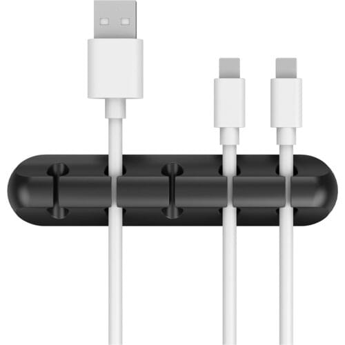 Self-adhesive Cable Organizer USB Cable Winder Desktop Car Management Clips for Data Headphone Earphone Mouse Wire Organizer