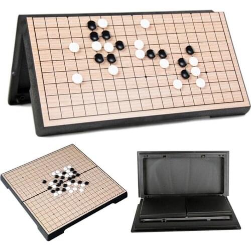Foldable Magnetic Go Game Board Set Kids Adults Educational Intelligence Toy Parent-Child Interactive Game
