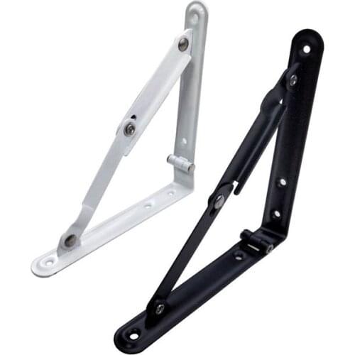 6 to 8 Inch Folding Angle Bracket 2PC Heavy Support Adjustable Wall Mounted Bench Table Shelf Bracket Furniture Hardware