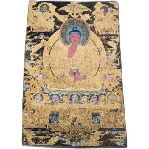 Tibet, Nepal, Thangka, portrait, brocade, silk, religious figure, Buddha, Thangka, embroidery, mural 19