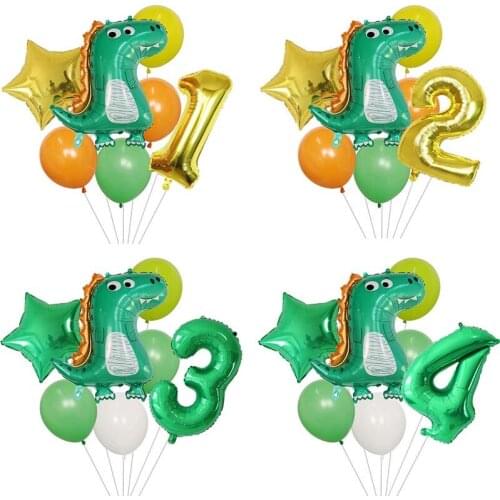 7pcs/lot Dinosaur Party Balloon Dinosaur Birthday Kids Party Decoration Baby Shower Balloons Globos Cumpleanos Infantiles