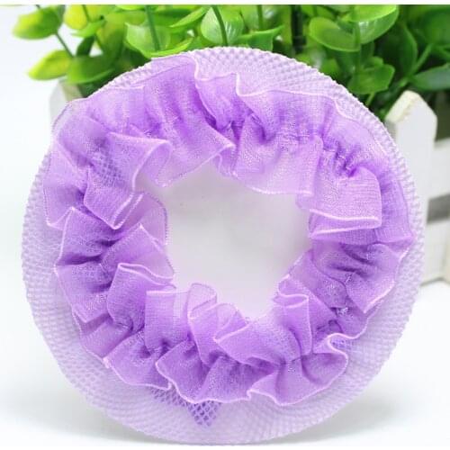 Beautiful Bun Cover Snood Women Hair Net Ballet Dance Skating Crochet Fanchon Rhinestone Styling Headwear Accessories