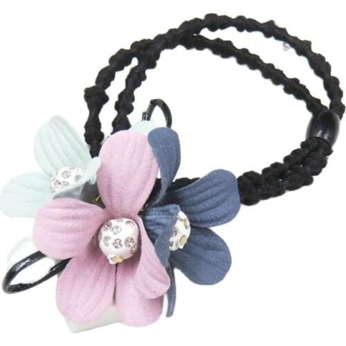 1PCS Creative 3 FLOWER Elastic Hair Bands For Girls Bohemian Headband Scrunchy Korean Fashion Kids Hair Accessories For Women