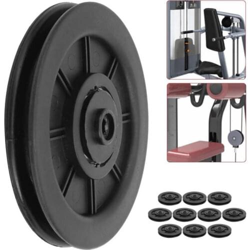 10 Pcs/Set Durable 100MM Universal Nylon Bearing Pulley Wheel Replace for Gym Fitness Equipment For Outdoor Fitness Accessories