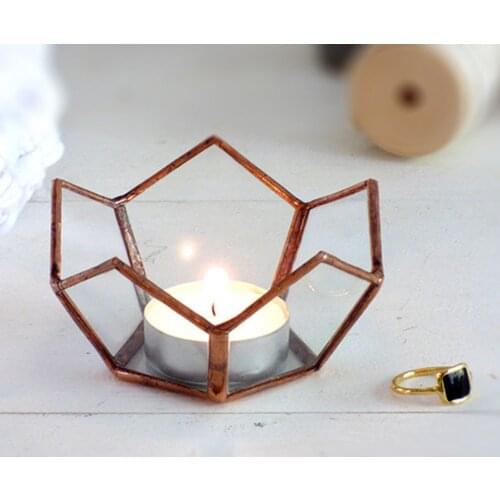 2/set Open Glass Geometric Terrarium Tabletop Succulent Planter Home Decor