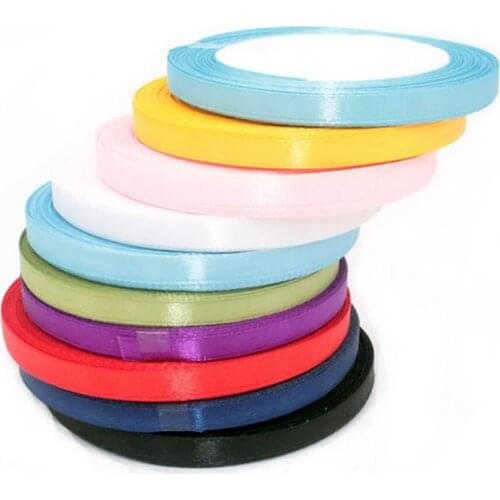 25Yard 6MM Silk Satin Ribbon Wedding Party Decoration Invitation Card Gift Christmas Apparel Sewing Fabric Gifts DIY Bow Craft